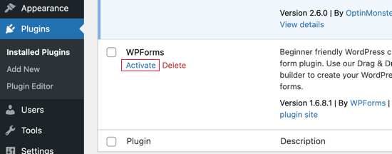 FTP WordPress - WordPress Admin Area